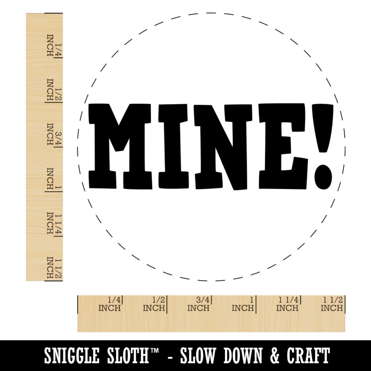 Mine Fun Text Self-Inking Rubber Stamp for Stamping Crafting Planners